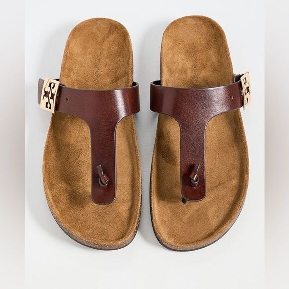 Tory Burch Womens Mellow Leather Flatform Slip On Sandals Shoes NWT - Picture 15 of 15